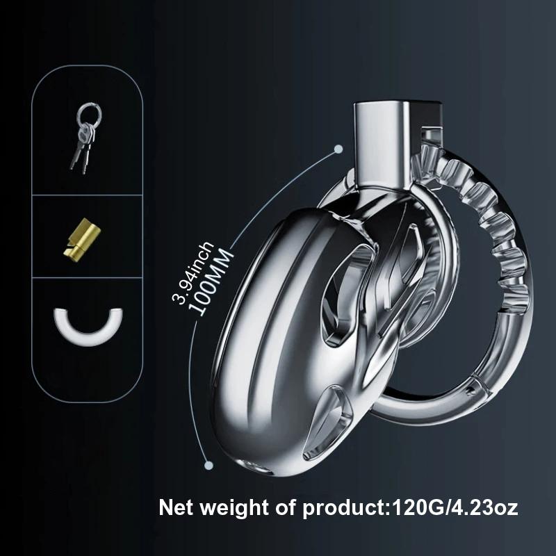 1Set Adjustable Erotic Urethral Lock Men's CB Cock Cage Lock Device Toy Penis Restraints Role-playing Flirting Sex Toys
