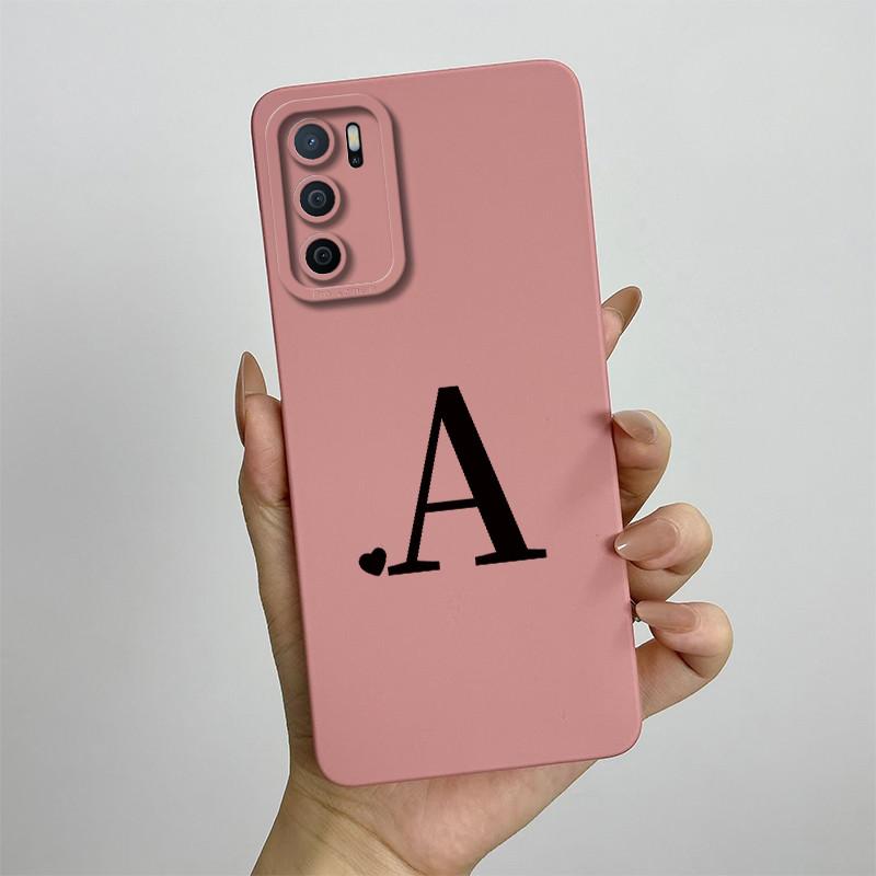 Чехол для телефона OPPO A54s Чехол oppo A16 A16S CPH2269 CPH2271 Милые буквы Квадратный Жидкий силикон Мягкий Ударопрочный Задняя крышка Funda