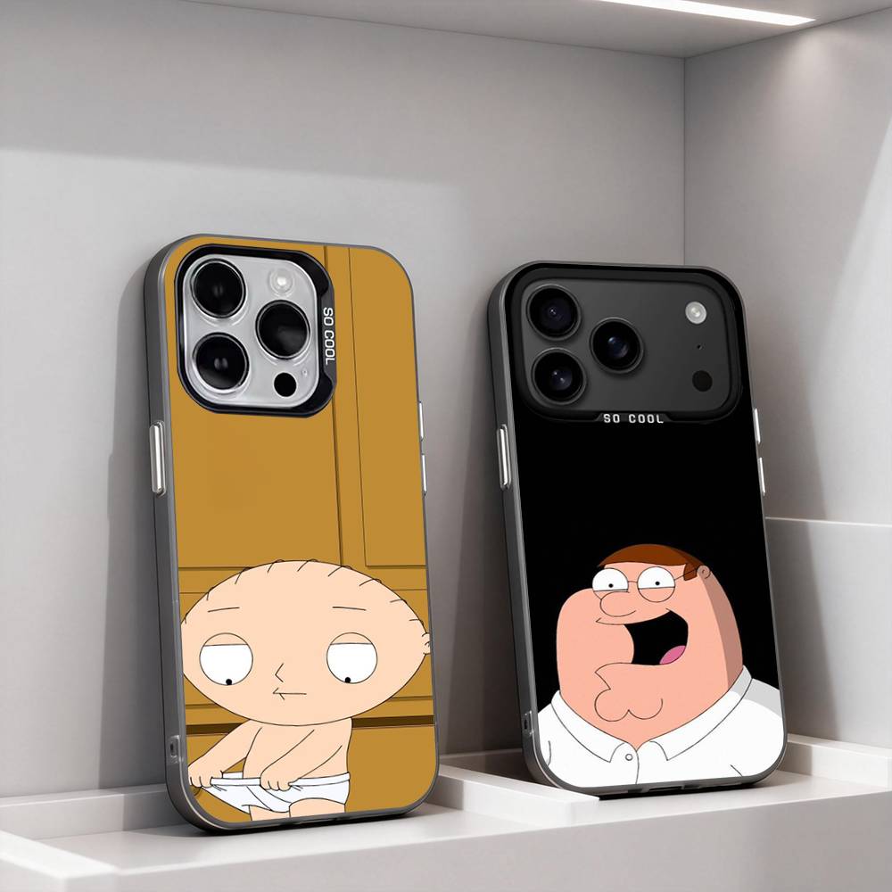 F-Family Funny G-Guy Funny For iPhone 17,16,15,14,13,12,11,Pro,Max,Plus,E,Air,Mini Anti Fall Black Matte Hard Bumper Phone Case