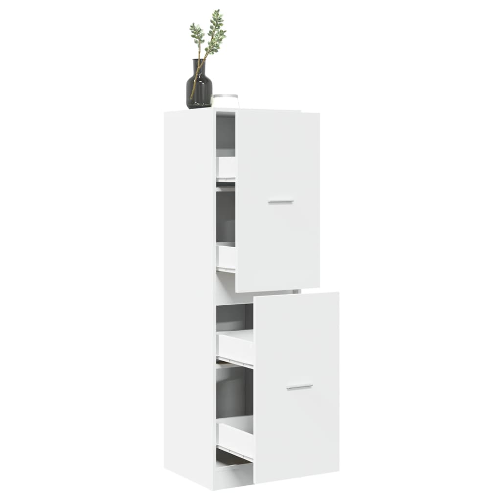 Vidaxl Szafka Apteczna, Biała, 40X41X144,5 Cm, Materiał Drewnopochodny