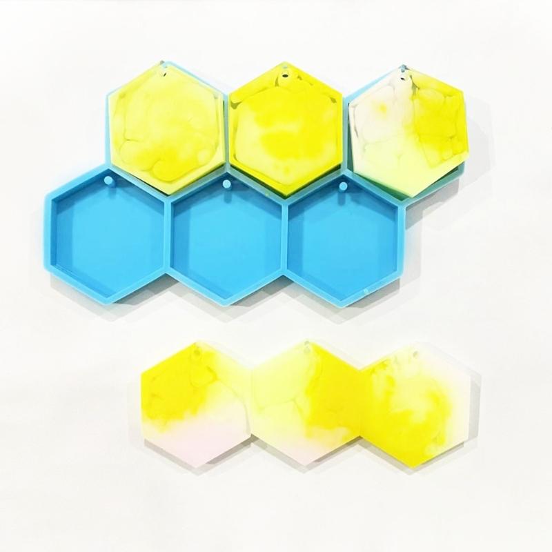 Шестигранные серьги, силиконовая форма, глянцевая серьга, кулон, ювелирные изделия, форма из смолы, брелок, кулон, эпоксидная форма для литья, инструмент