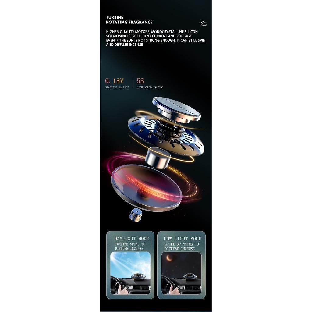 Автомобильный ароматизатор на солнечной энергии, креативный НЛО, автопарфюм для автомобилей, аксессуары, креативный освежитель воздуха для интерьера, автовоздух