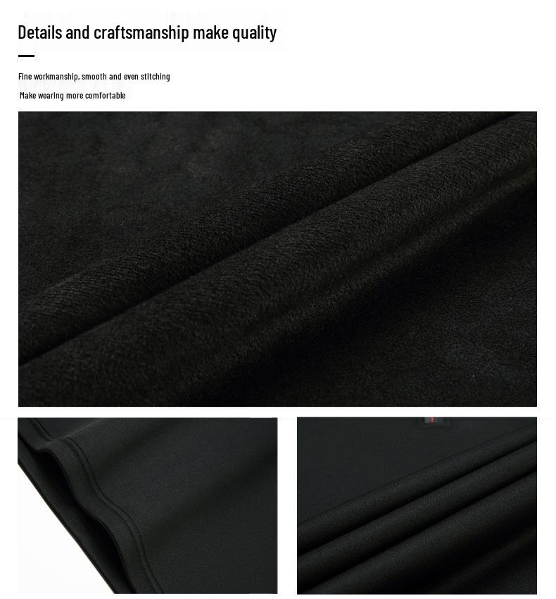 Мужская рубашка поло с длинным рукавом и молнией до середины - Повседневный отложной воротник для среднего и молодого возраста