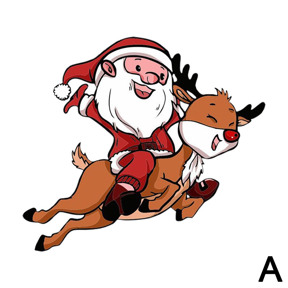 Веселые рождественские наклейки на стену Cr, модные Санта-Клаусы, ПВХ, домашний декор, новое украшение для окна автомобиля, аксессуар для комнаты на год, винил Remo W6G1