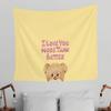 BButter BBear Cute Tapestry Wall Hanging Tapestry Art Deco Blanket Curtain Hanging At Home Bedroom Living Room Decor