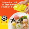 1pc Bento Rice Ball Mold 7 Ball Shaped Onigiri Maker with Handle for Kitchen DIY Sushi Bento Making Tool