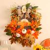 Harvest Festival Decorations Autumn Pumpkin Wood Wreath Thanksgiving Garden Wreath Listing
