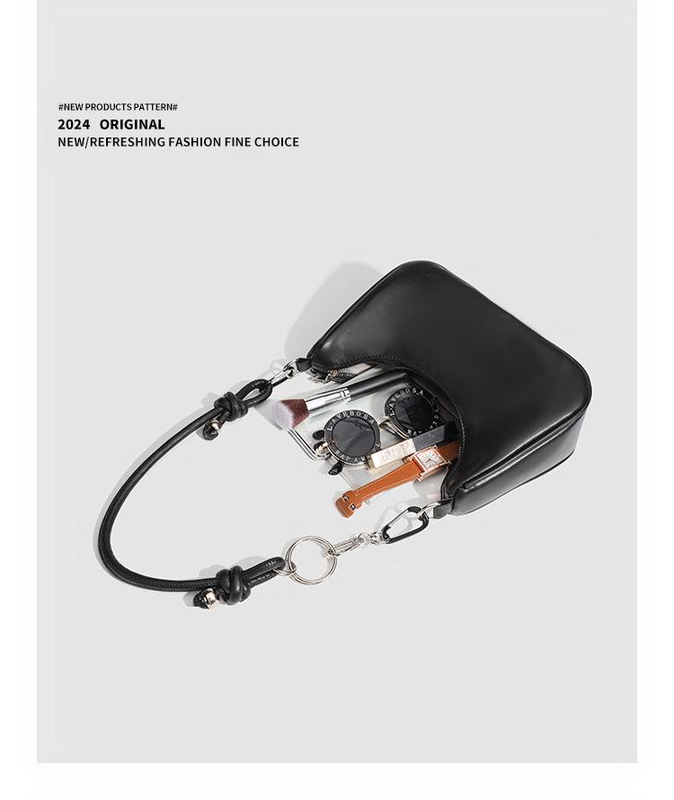 Women's 2025 Spring/Summer Fashion Textured Underarm Bag - Versatile Single Shoulder Dumpling Bag