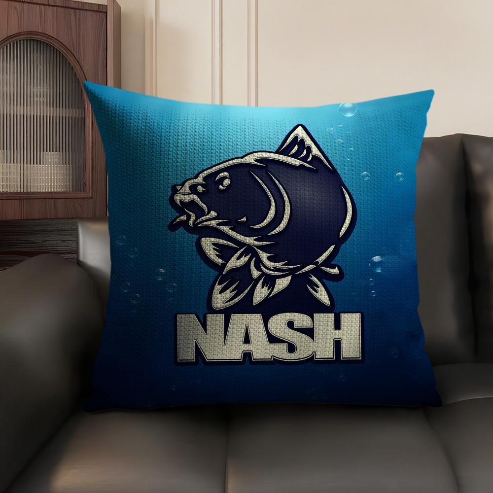 Чехол на подушку бренда N-Nash Fishing Натуральный лен Органическая ткань Двусторонняя печать Диван Домашний декор Подарок Наволочка