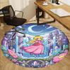 Princess Peach Toadstool Pattern Round Rug, Indoor/Outdoor Mat, for Picnic, Gameroom, Bedroom, Office, Living Room, Home Decor Carpet, Birthday Gift