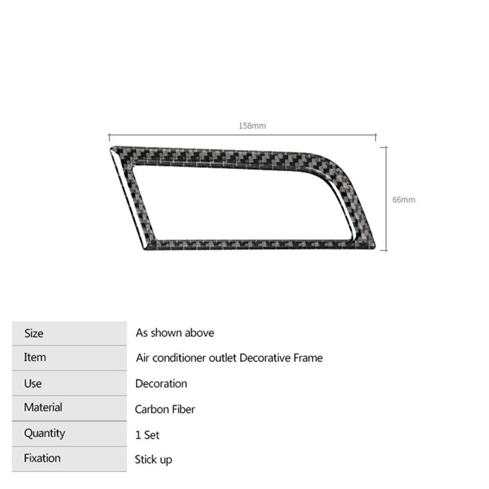 2 шт. для Ford Mustang 2015-2017 автомобильная боковая розетка для кондиционера, декоративная рамка, накладка, наклейка, авто аксессуары из углеродного волокна