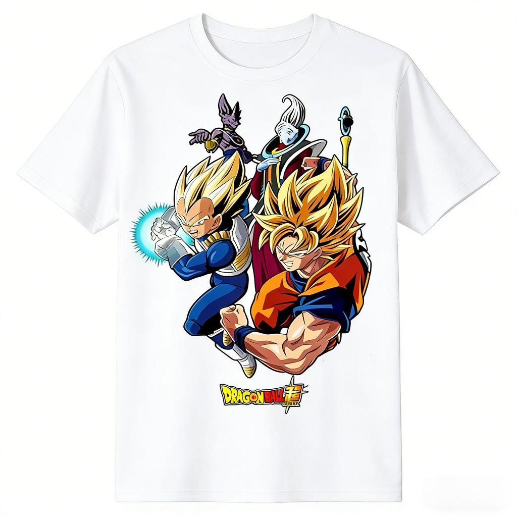 Dragon Ball 2026 New Hot Summe Super Retro Men Printed T-Shirt Goku Vegeta Beerus Whis Design Oversized Unise Kids' Streetwear