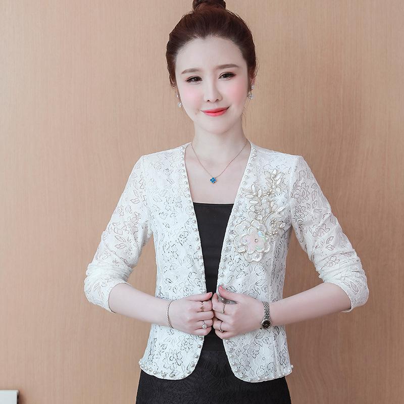 Outer Women's Summer Thin New Short Shawl Jacket Thin Skirt Lace Cardigan Cheongsam Cheongsam