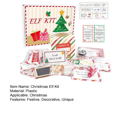 24 дня Рождественский эльф набор обратный отсчет до Рождественский эльф приключения реквизит праздничная лестница