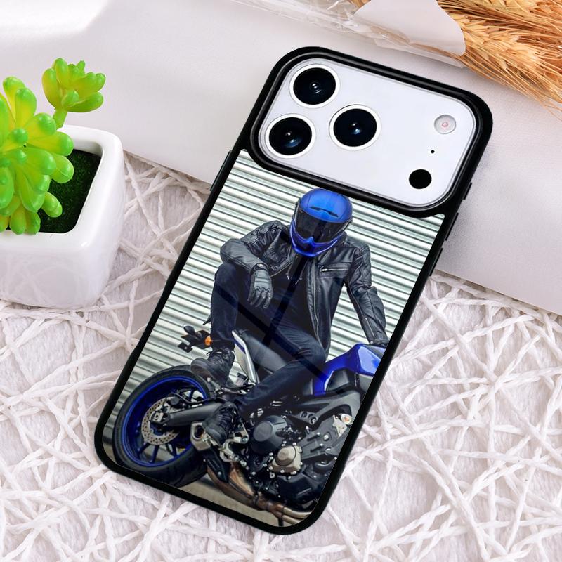 Противоударный чехол для телефона с рисунком Мотоциклист для iPhone 17 Air 16e 15 11 12 14 13 Pro Max Чехол Coque