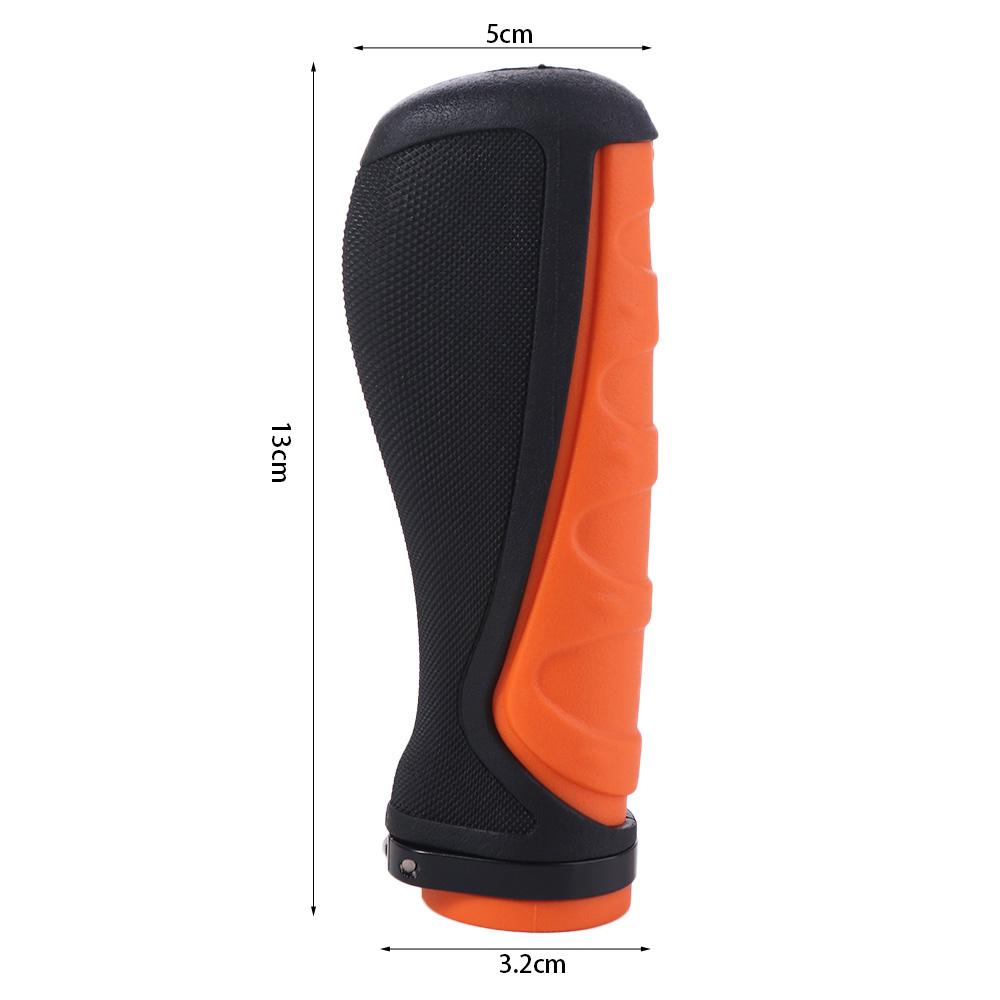 Soft Rubber Cycling Handle Grips Orange Black Electric Scooter Handlebar  Bicycle Parts