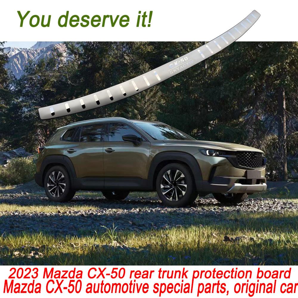 Для Mazda CX-50 CX50 CX 50 2023, накладка багажника, защита заднего бампера, автомобильные аксессуары, потертости на порог из нержавеющей стали