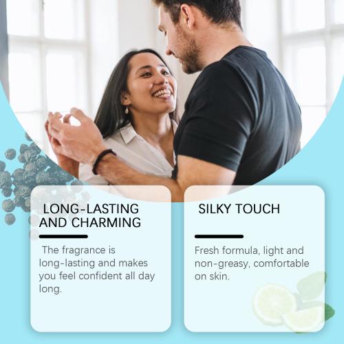 Roxelis Cologne Blue Natural Fresh Charm Amber Lasting Fragrance Light Elegant Couple Dating