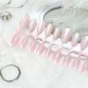 30 Pieces Of Premade Nail Patches, Peach Cat-eye Wearable Nails, Whitening And Temperament Nail Art Patches, Pure Desire Nail Art Patches