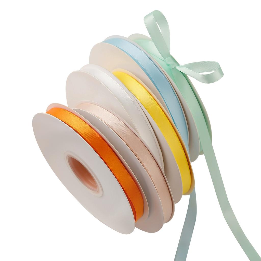 Лента 0,6 см рулон цветная односторонняя тесьма цветок торт подарочная коробка DIY упаковочная лента аксессуары