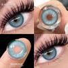 Eyeshare Цветные контактные линзы Blue Fresh Annual Disposable Lens Коричневый Удобный Натуральный Цветные Линзы Мягкие Линзы для Глаз 1 Пара