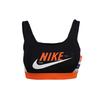 Swoosh Icon Clash Dri-FIT Medium Support Sports Bra Women Underwear Black White Orange CJ0707-010