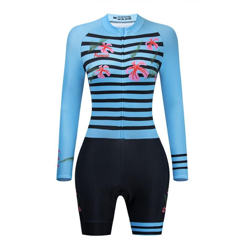 FRENESI Cycling Skin Suit Men Women Compression Performance Gear Summer Short Sleeve Long Triathlon Bike Wear