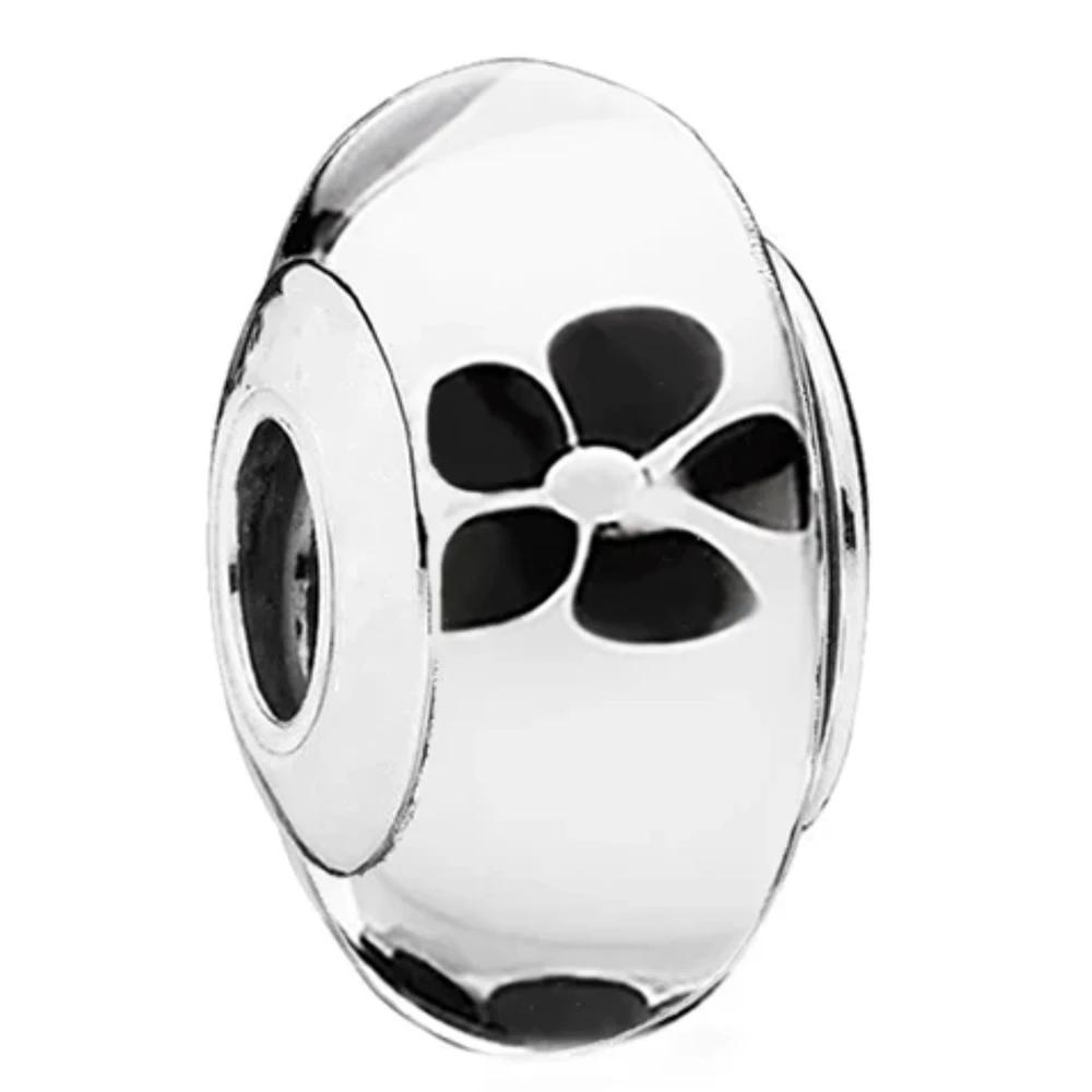 Новые оригинальные медные бусины-шармы из муранского стекла в виде цветка и листа, космическая радуга, для браслета, сделай сам, женские ювелирные изделия, подарок