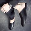 Мода 2024 года. Мужские модные кожаные тапочки. Slip-On Lazay Half Drags. Мужские тапочки в британском стиле для дома и улицы. Индивидуальность.
