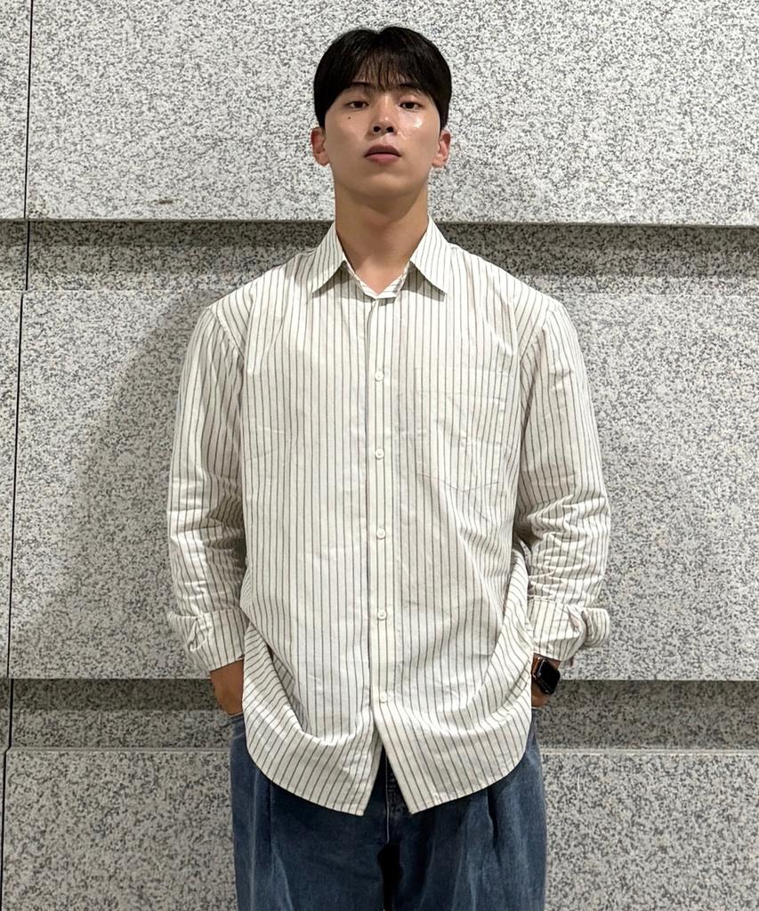 MINDBRIDGE [On] Striped Oversized Shirt - 3 Colors