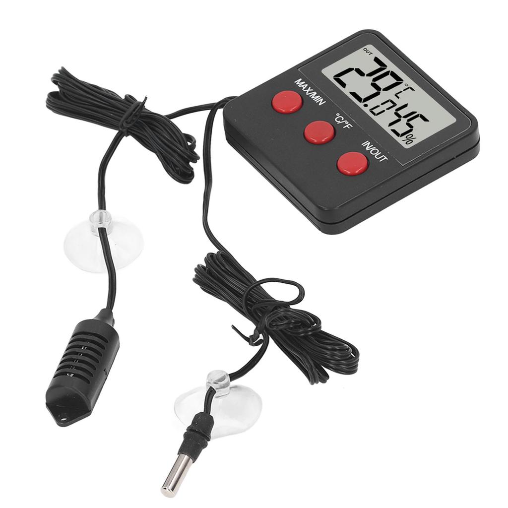 Мини-измеритель температуры и влажности с 2 зондами, цифровой гигрометр, монитор температуры для