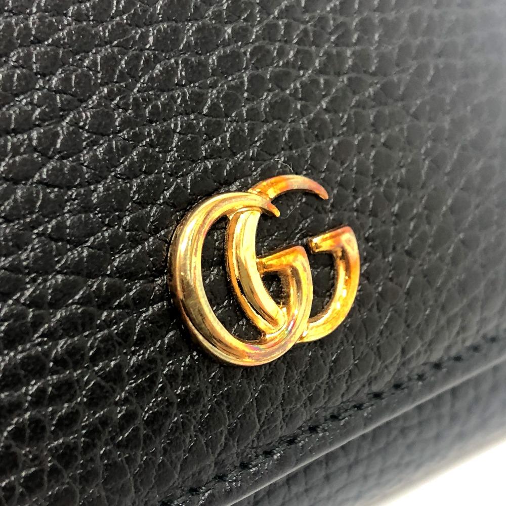 GUCCI 474746 GG Marmont Compact Wallet Coin Compartment Trifold wallet