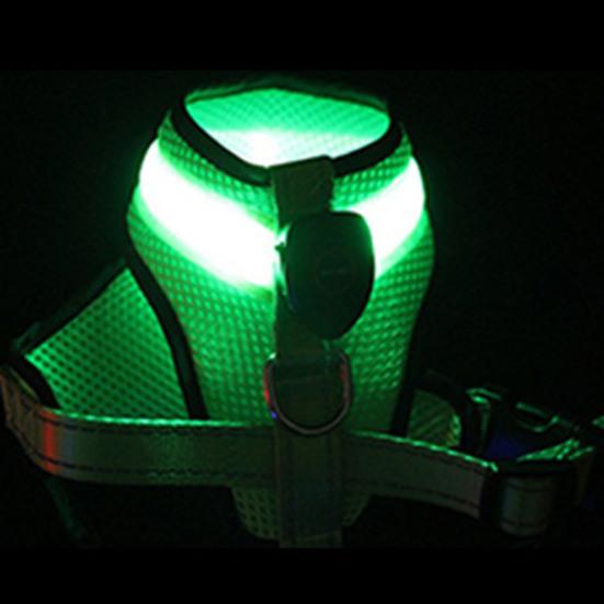 Светодиодный жгут для домашних животных, высокая яркость, износостойкая сетчатая ткань, средний светодиод для собак, перезаряжаемый