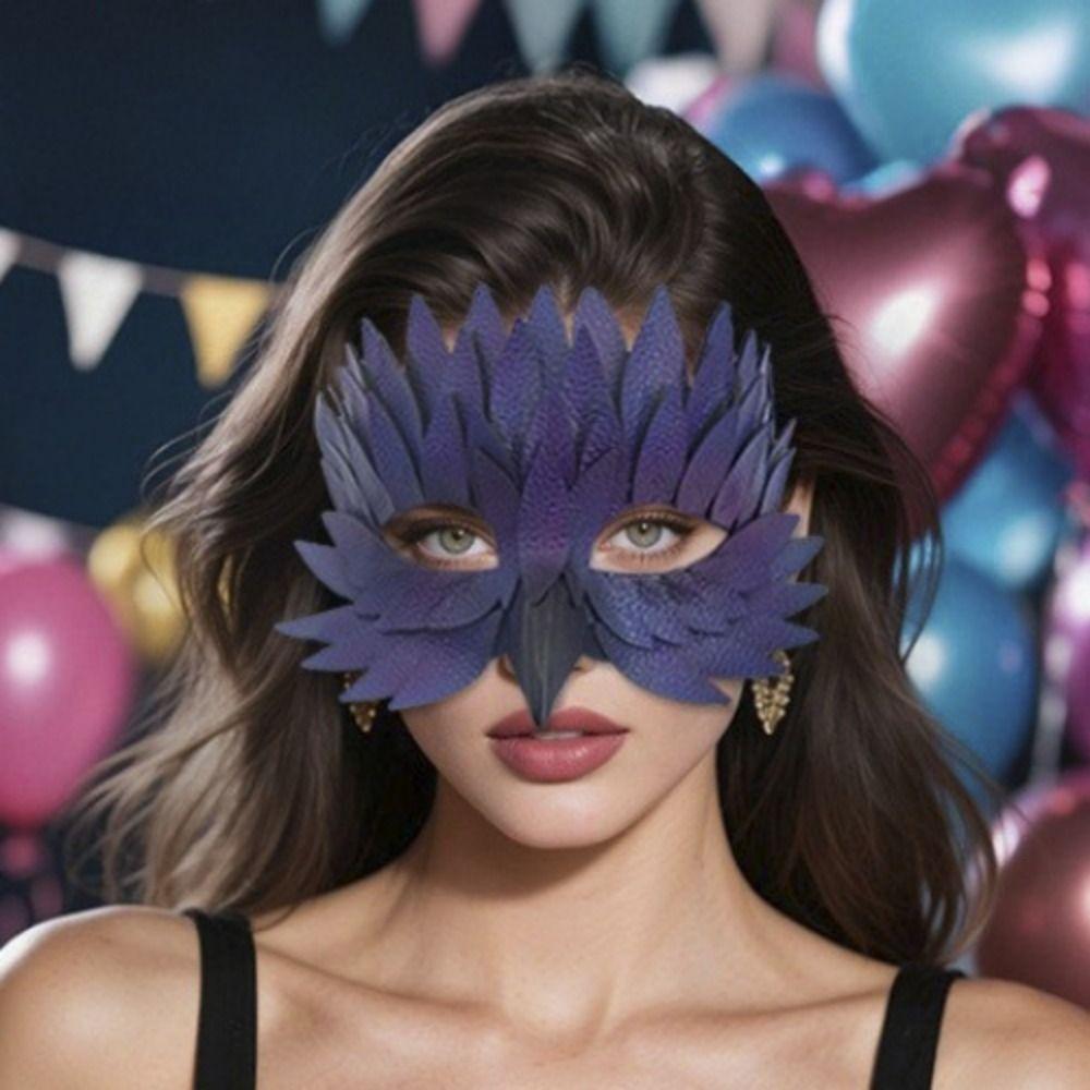 Owl Shape Costume Party Mask Colorful Feather Mask Creative Party Mask Costume Party