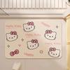 Быстросохнущий нескользящий коврик для ванной Hello Kitty из диатомитовой земли, впитывающий воду.
