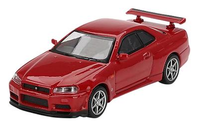 MINI GT Nissan Skyline R34 V Spec Active Red Готовый продукт 1/64 GT-R (Правая ручка)