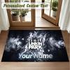 Crystal Velvet Square Rug Custom NameLinkin Park Pattern Non Slip Home Floor Decor Rug