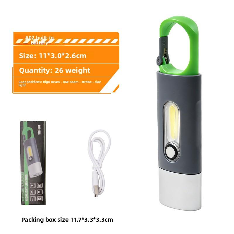LED Flashlight Type-C Rechargeable Aluminum Alloy Telescopic Zoom Mini Portable Torch for Home Outdoor Camping Emergency Use