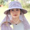 Солнцезащитная шляпа с защитой от УФ-лучей, шляпа с широкими полями, шаль-маска, модная шляпа от солнца и для затенения, весна