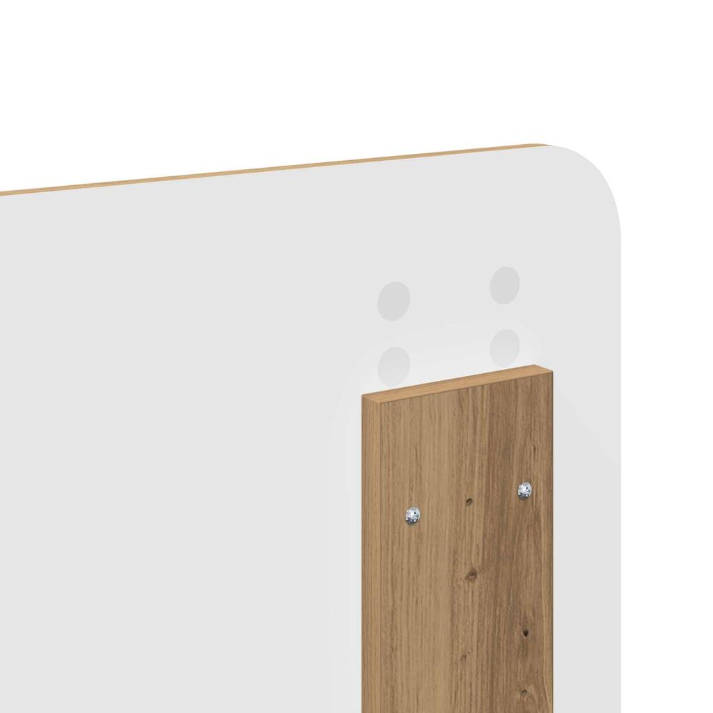 Bed Frame with Headboard Rustic Oak Finish 120 x 200 cm