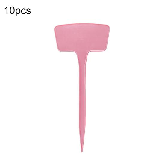 10 шт./компл. этикетки для растений, водонепроницаемые вставки, дизайн, однотонные Т-образные пластиковые бирки для растений для садоводства