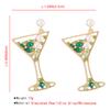 Fashion New Personality Trend Goblet Earrings Creative Design Geometric Diamond Earrings