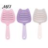 Easy Clean Hairbrush Cat Ear Self Cleaning Hair Brush for Women, Vented Styling Detachable Faster Blow Drying, Curved Detangler Sensitive Scalp