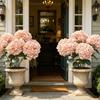 Artificial Hydrangea Flowers, Heads Of Artificial Flowers, Realistic Silk Flowers, Suitable For Front Porch, Garden, Patio And Wedding Decorations.