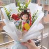 Graduation Season Doctoral Hat Finished Hand Woven Flowers Graduation Bouquet Friend Graduation Gift Mini Graduation Flower Doll