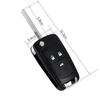 Replacement Shell for 3-Button Folding Remote Key for Vauxhall Opel Zafira Astra Insignia Holden (Black)