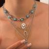 Богемское Винтажное Ожерелье с Подвеской Ковбойский Сапог Многослойное Ожерелье Ювелирный Подарок