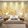 Photo Wallpaper Luxury European Jewelry Diamond Pearl Gold Mural Background Wall Living Room Sofa Home Decor Wall Paper