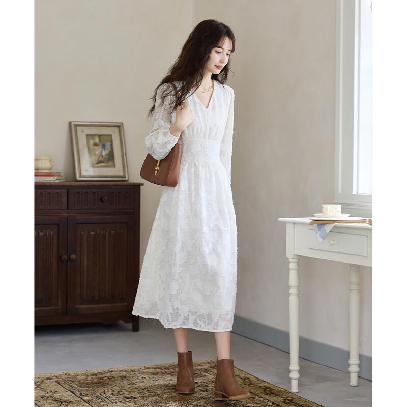 Mokana Women's Fashion Versatile Long-Sleeve Mid-Length Dress