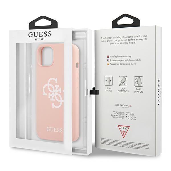 Guess Guhcp13Sls4Gwpi Iphone 13 Mini5,4 Różowy/Pink Hard Case Silicone 4G Logo